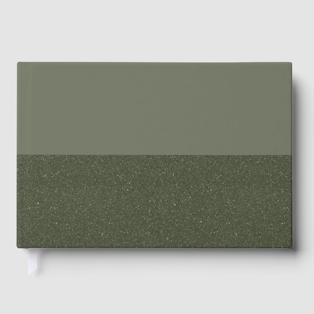 Livre d'or minimal en feuille de mousse verte (Recto)