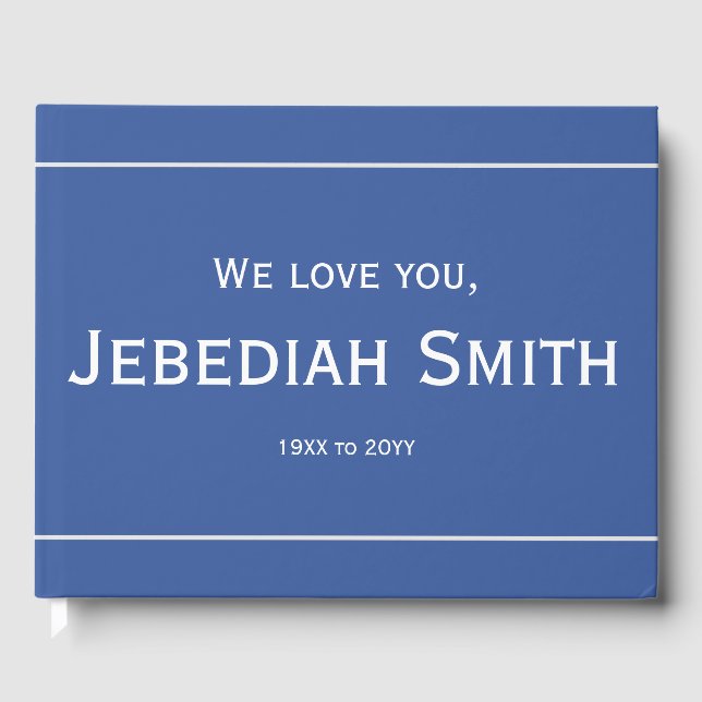 Livre D'or Minimal, Funérailles basiques/Livre d'Invité commé (Recto)