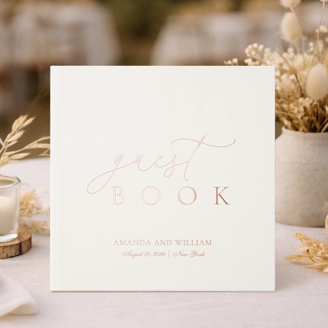 Livre D'or Minimalist Gold Foil Wedding Guest Book (Créateur téléchargé)