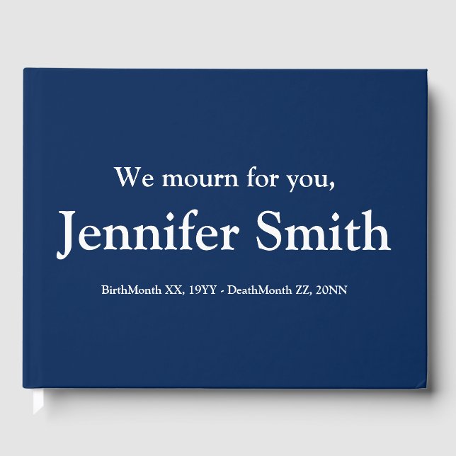 Livre d'or Minimalist Memories (Recto)