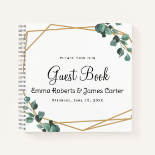 Livre d'or minimaliste de verdure moderne