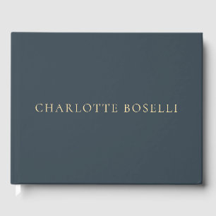 Livre D'or Minimaliste Élégant Classique Professionnel Charbo