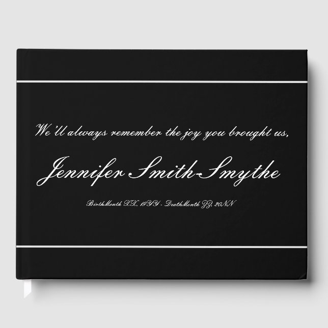 Livre d'or minimaliste et élégant (Recto)