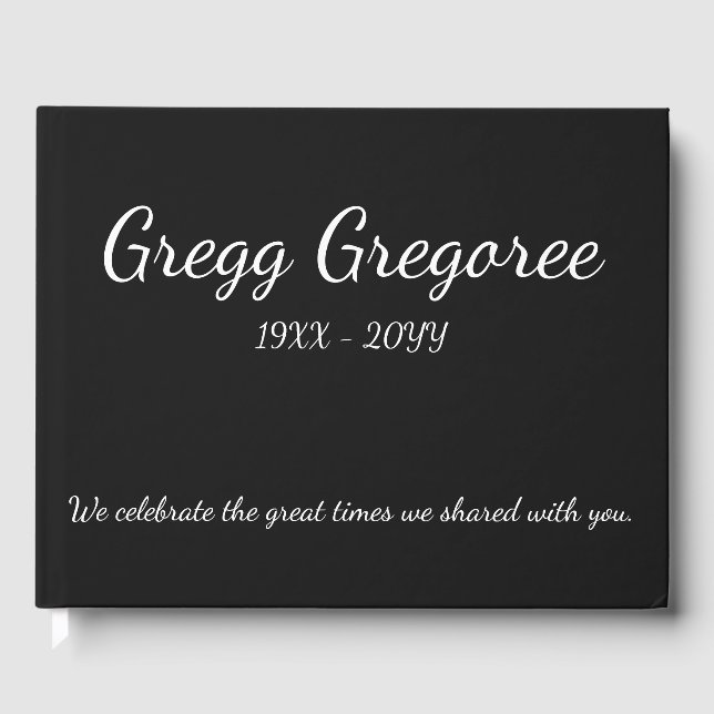 Livre d'or minimaliste et simple (Recto)