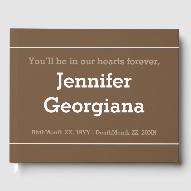 Livre d'or minimaliste et simple (Recto)