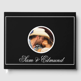 Livre D'or Minimaliste noir et blanc - Photo-