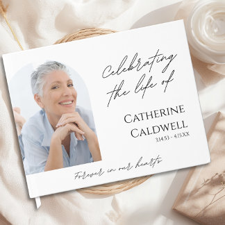 Livre D'or Minimaliste pour toujours dans nos coeurs Photo Fu