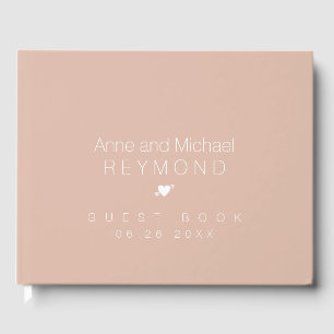 Livre d'or Minimaliste Rose Poussiéreuse pour Mari