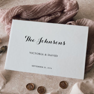 Livre d'or minimaliste simple Mariage Gold Foil