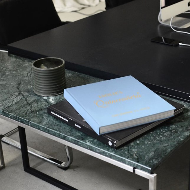 Livre D'or Minmaliste moderne Dusty Blue Quinceanera (Créateur téléchargé)