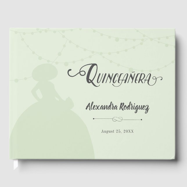 Livre D'or Mint Green Charro Silhouette Quinceanera (Recto)