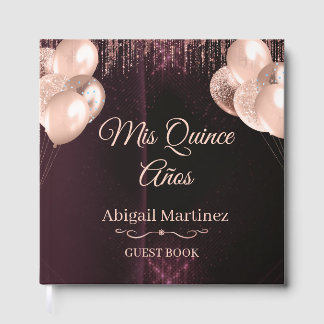 Livre d'or Mis Quince Años | Élégant Vert & Or
