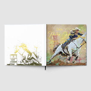 Livre D'or Miss Rodeo Queen Scrapbook Photo Concours Foil Gue