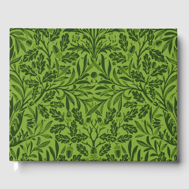 Livre D'or Modèle de feuille de chêne vert sans couture de Wi (Recto)