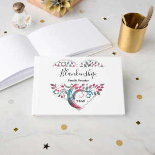 Livre D'or Modèle de réunion de famille en forme de coeur
