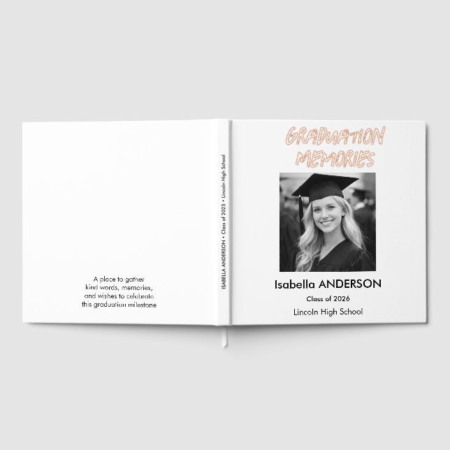 Livre D'or Modern Black and White Graduation Party (Complet)