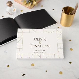 Livre D'or Modern Gold Ornaments Cream Wedding