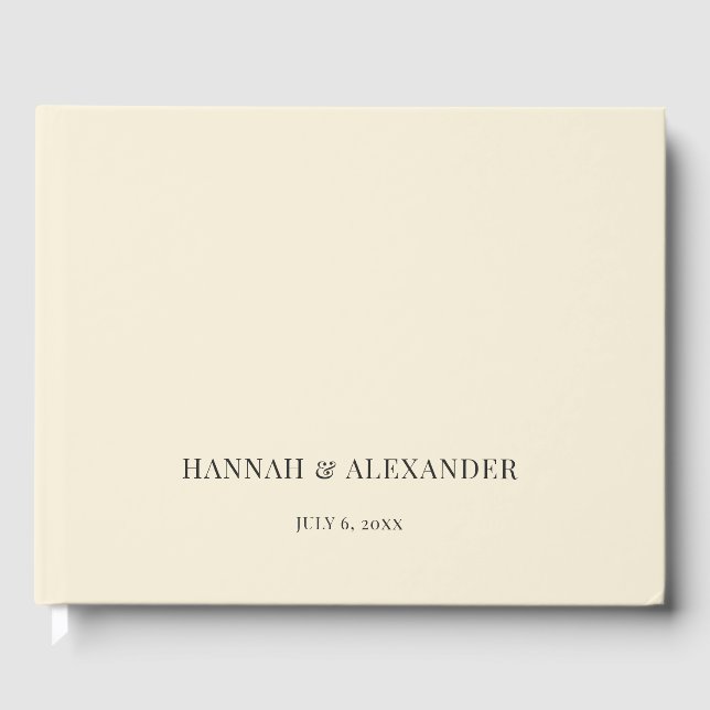 Livre D'or Modern Minimal Wedding Guest Book (Recto)
