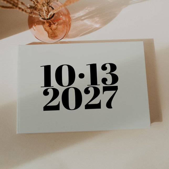 Livre d'or moderne blanc cassé pour mariage avec é (Créateur téléchargé)