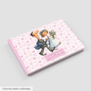 Livre d'or moderne Cartoon Mariage Couple