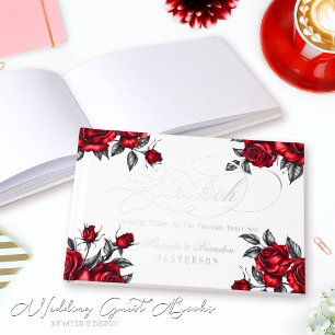Livre D'or Moderne Elégant Rose Mariage Floral