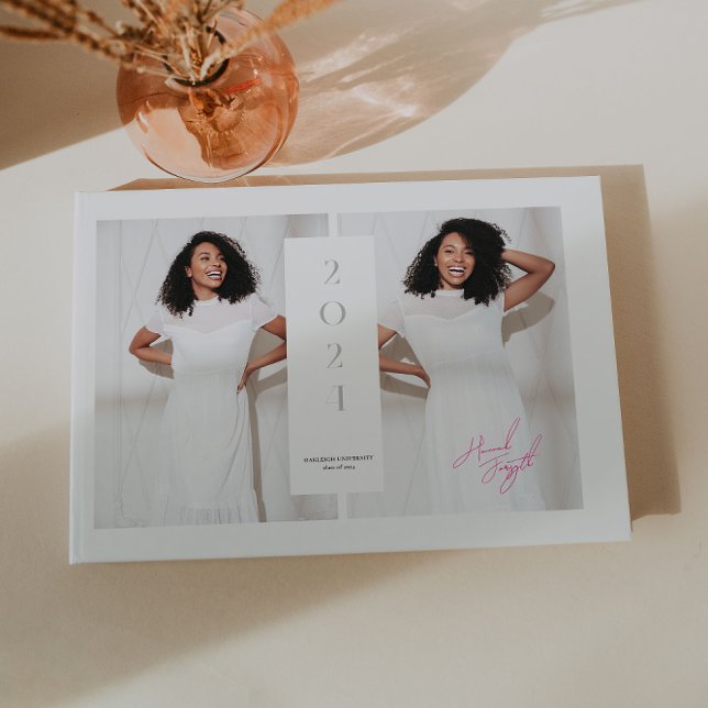 Livre D'or Moderne et élégant | 3 Diplôme de monogramme photo (Créateur téléchargé)