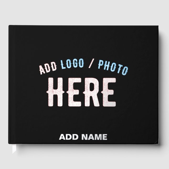 LIVRE D'OR MODERNE ET MODERNE PERSONNALISABLE NOIR VÉRIFIÉ (Recto)