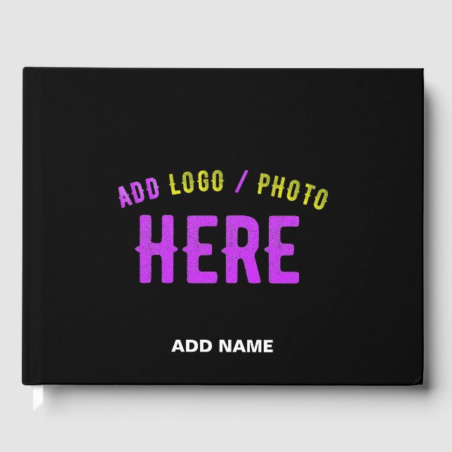 LIVRE D'OR MODERNE ET MODERNE PERSONNALISABLE NOIR VÉRIFIÉ (Recto)