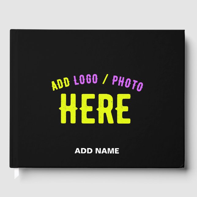 LIVRE D'OR MODERNE ET MODERNE PERSONNALISABLE NOIR VÉRIFIÉ (Recto)