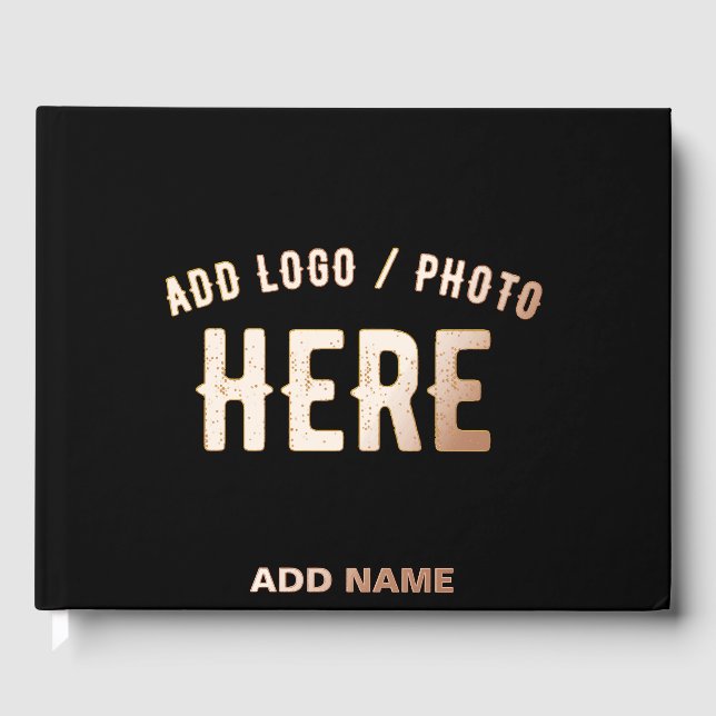 LIVRE D'OR MODERNE ET MODERNE PERSONNALISABLE NOIR VÉRIFIÉ (Recto)