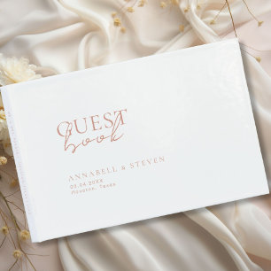 Livre D'or Moderne, minimaliste, blanc, Mariage