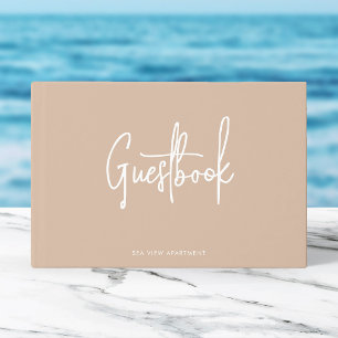 Livre D'or Moderne Minimaliste Couleur Personnalisée Script