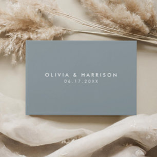 Livre D'or Moderne minimaliste Dusty Bleu Simple Mariage