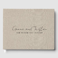 Moderne Personnalisé Argent Gris Faux Lin