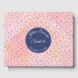 Livre D'or Moderne rose et bleu doux 16