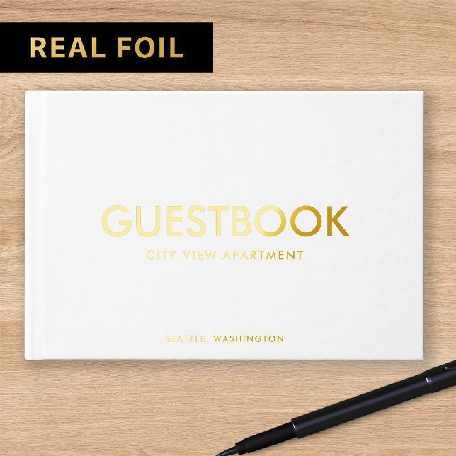 Livre D'or Moderne Sans Serif Élégant (Créateur téléchargé)