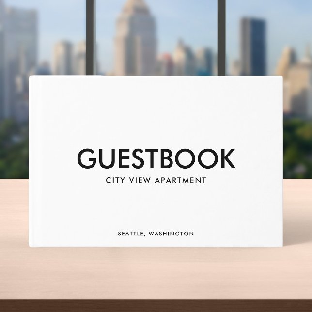 Livre D'or Moderne Sans Serif Élégant Couleur Éditable (Créateur téléchargé)