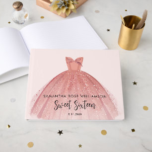 Livre D'or Moderne Sweet 16 Script Robe Anniversaire Personna