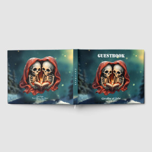 Livre D'or Moments magiques d'hiver, deux squelettes 