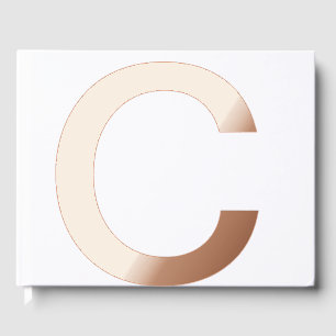 Livre D'or Monogramme ajouter le nom lettre alphabet simple m