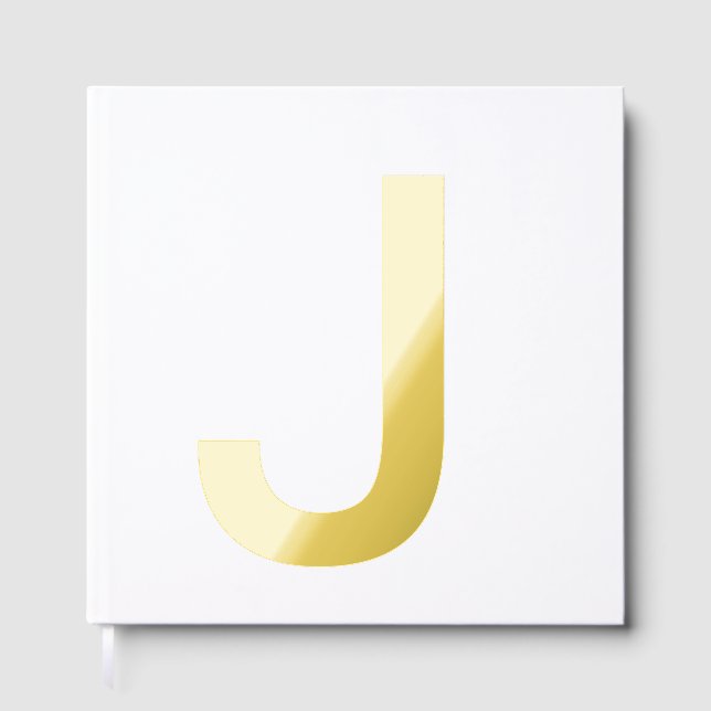Livre D'or Monogramme ajouter le nom lettre alphabet simple m (Recto)