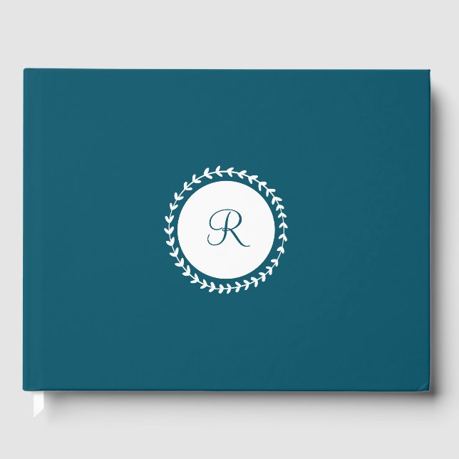 Livre D'or Monogramme bleu marine (Recto)