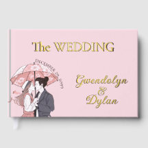 Monogramme minimaliste élégant couple parapluie ro