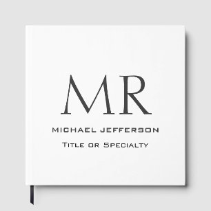Livre D'or Monogramme Moderne Minimaliste Uni Tendance