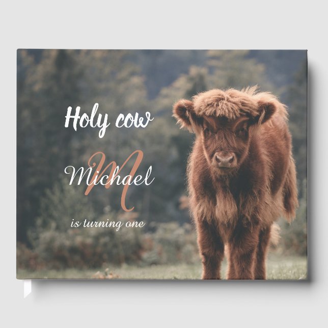 Livre D'or Monographie de veau de vache Highland premier anni (Recto)