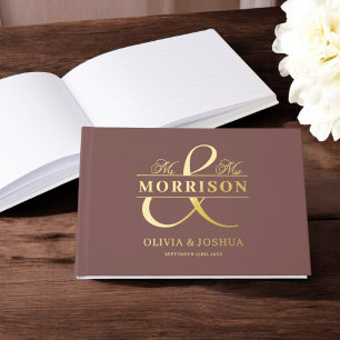 Livre D'or Monsieur Madame Photo Terre Cuite Élégant Mariage
