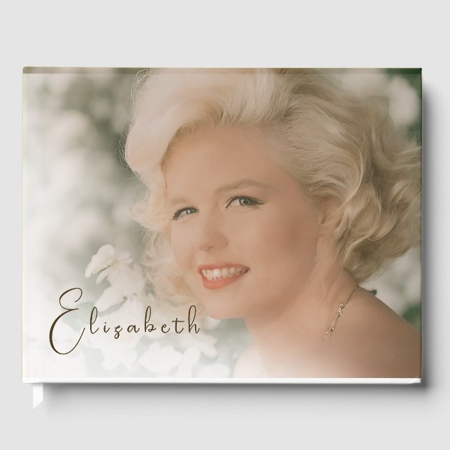 Livre D'or Monument funéraire simple photo couverture blanche (Recto)