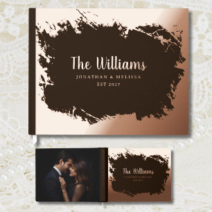 Livre D'or Moody Rustic Foil Guest Books Photo Guest Book