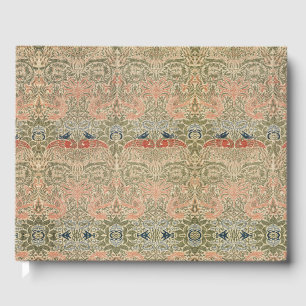 Livre D'or Morris - Vintage Motif de fleurs Peacock & Dragon