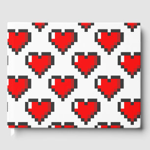 Livre D'or Motif de cœur en pixels